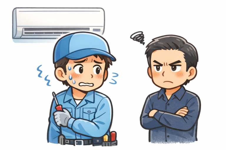 じっと見ていられると緊張します